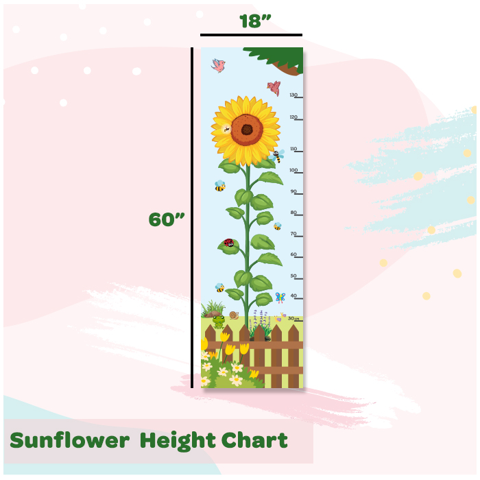 Sunflower Height Chart Wall Stickers Online In India