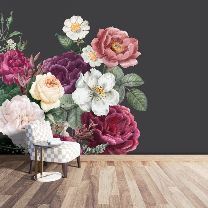 Vintage Peonies Theme Wallpaper
