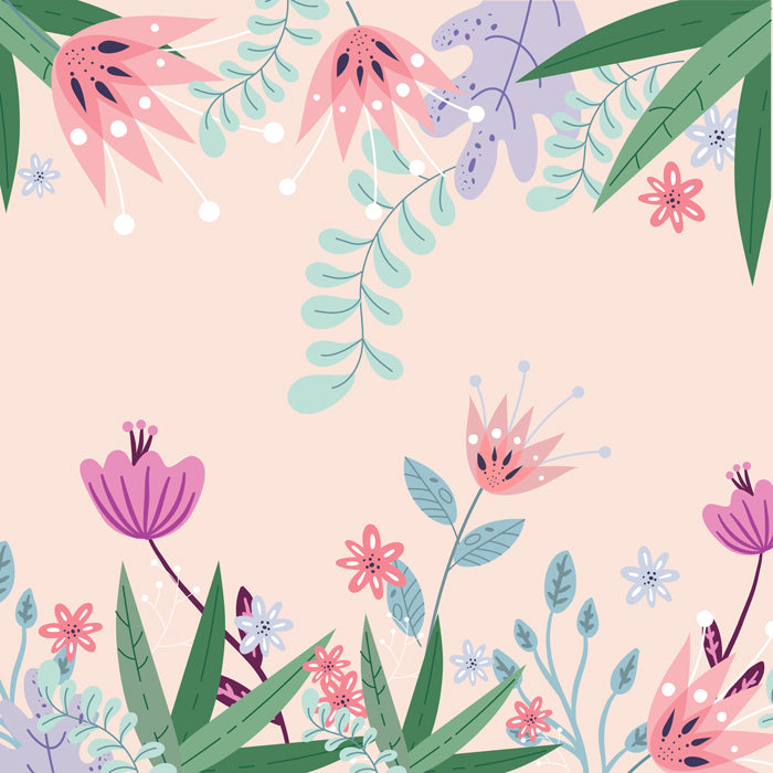 Tropical Flowers Theme Wallpaper