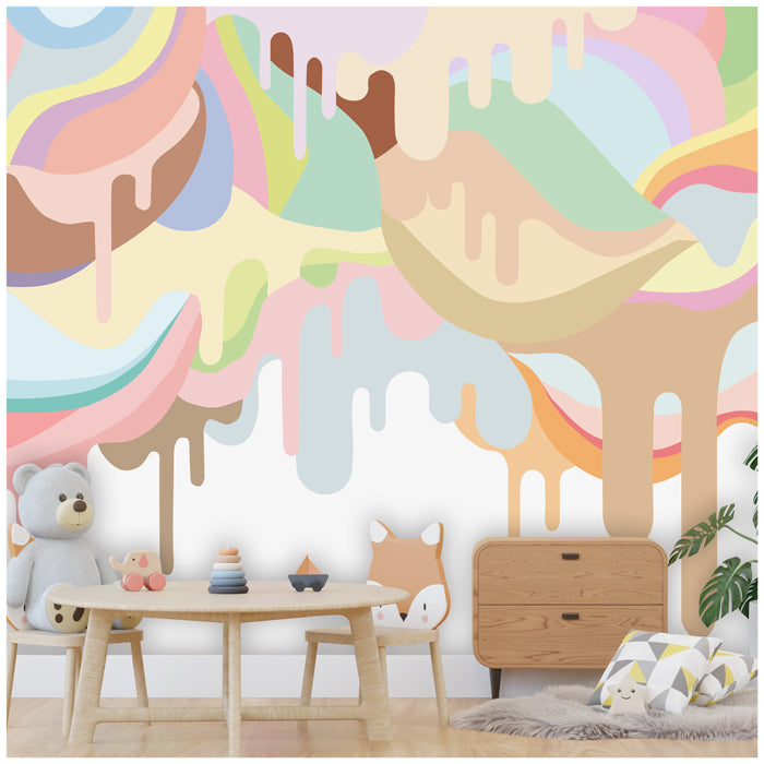 Dripping Ice Cream Theme Wallpaper