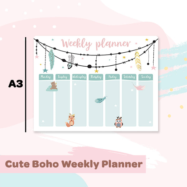 Kids Weekly Planner-Cute Boho