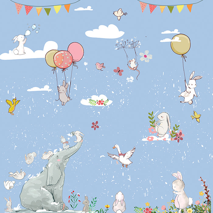 Elephant With Rabbit Wallpaper