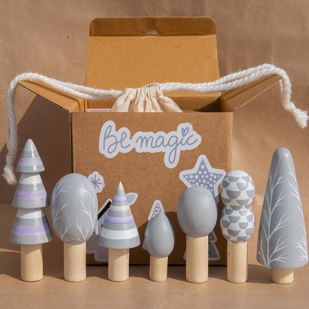 Wooden Toy Set | Wild Track - Arctic Trees