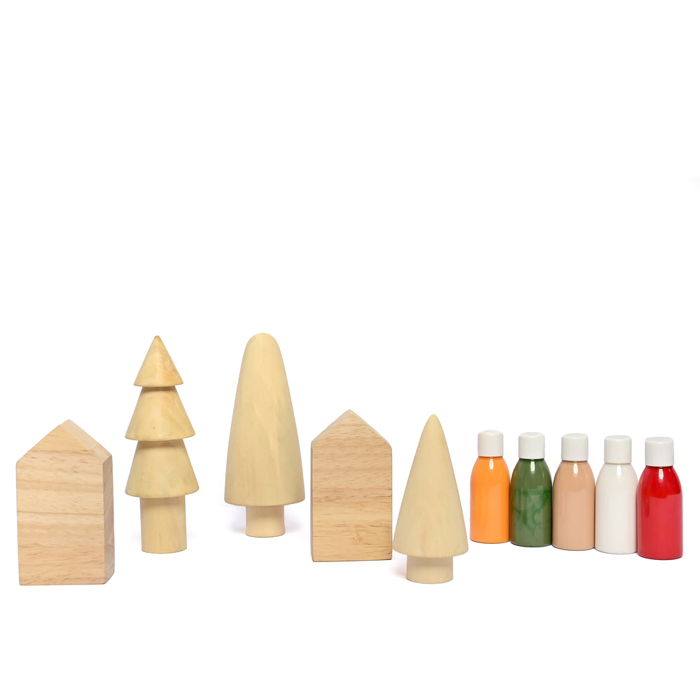 Wooden Toy Set | DIY Kit - Village Set