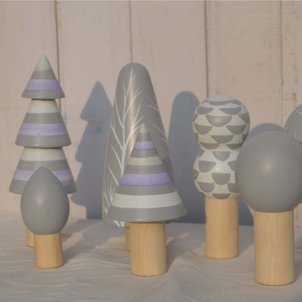 Wooden Toy Set | Wild Track - Arctic Trees