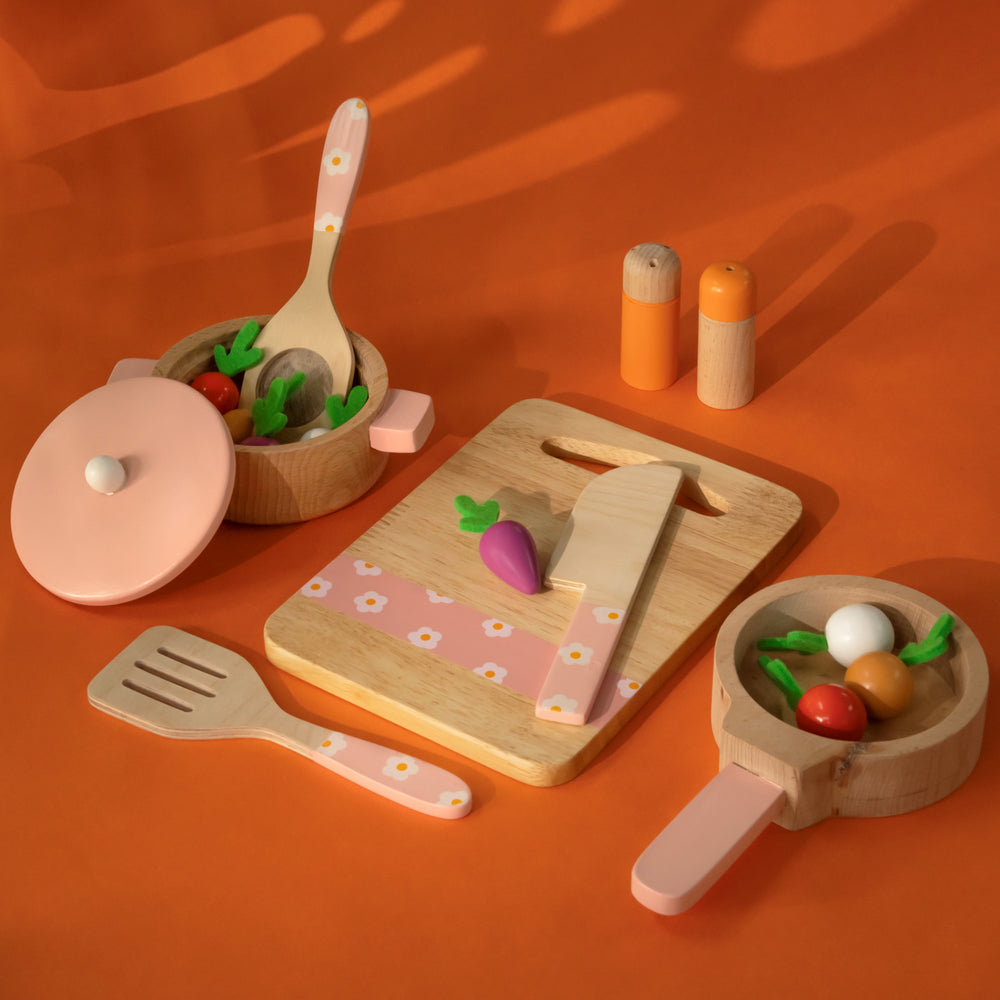 Wooden Toy Set | Grill & Chill