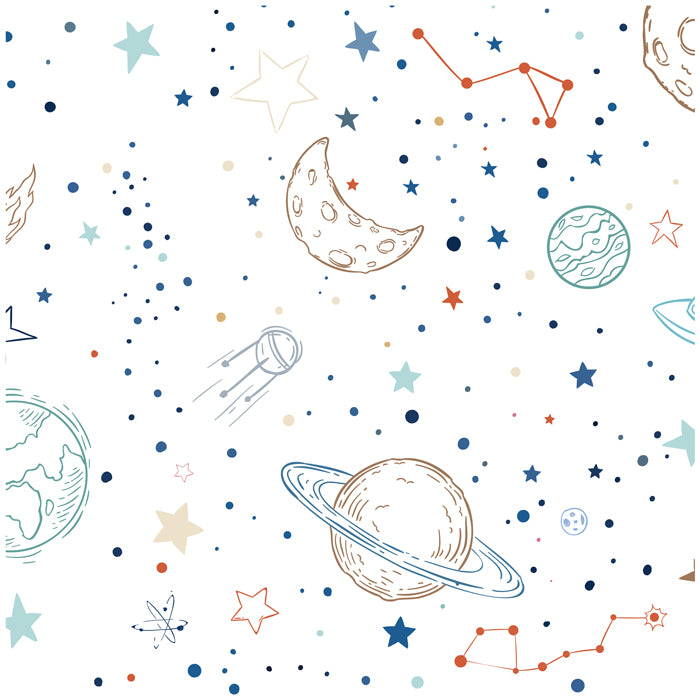 Hand Drawn Space Planet Wallpaper