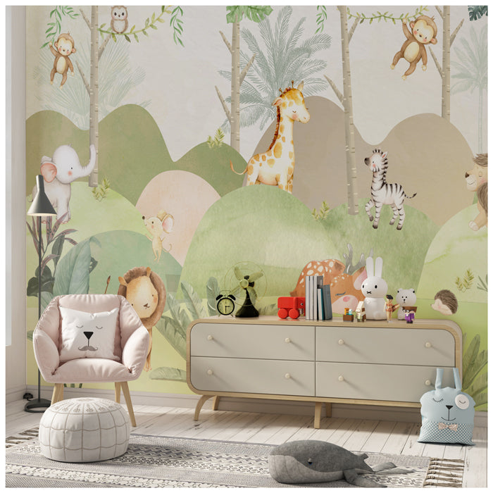 Forest Animals Wallpaper for Kids Room
