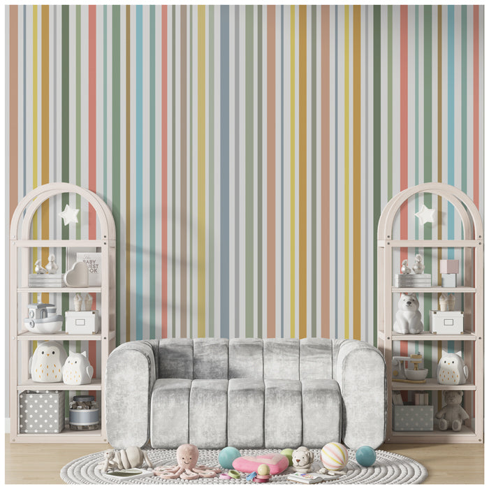 Colorful Stripes Pattern Wallpaper