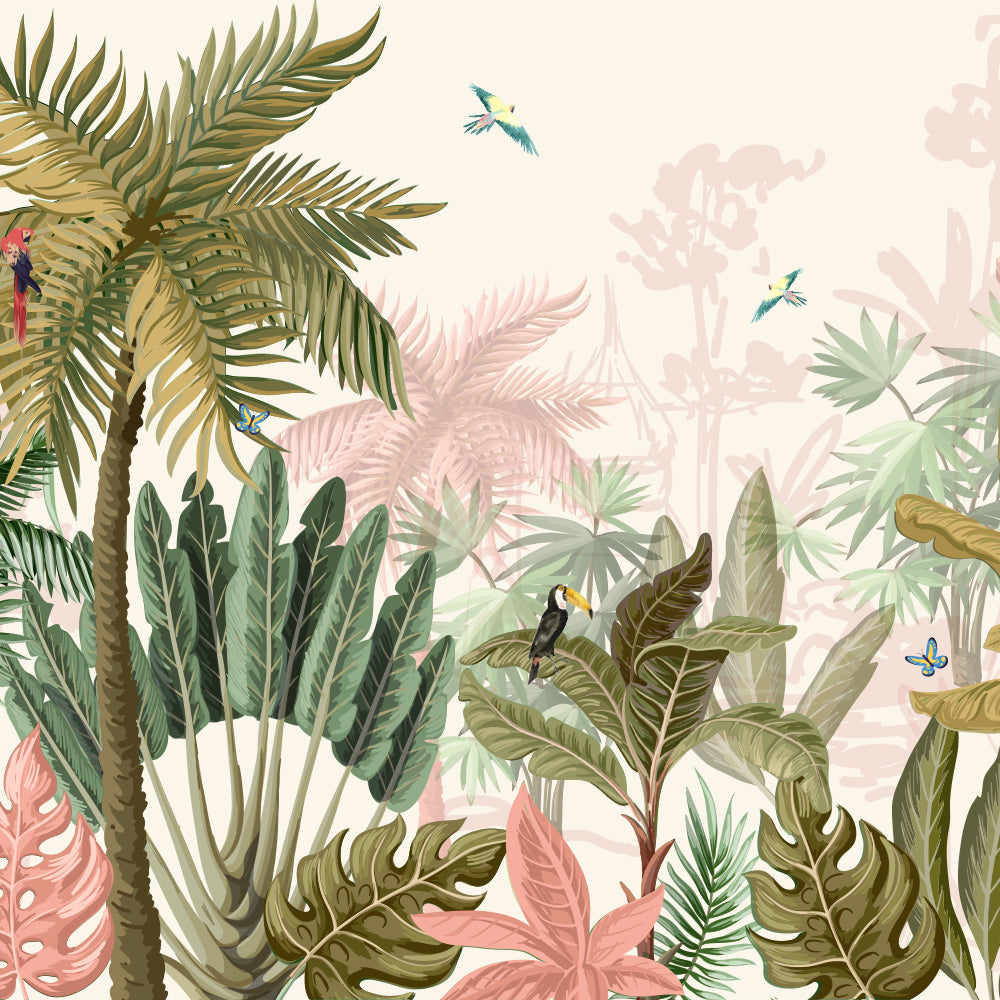 Tropical Tree Theme Wallpaper