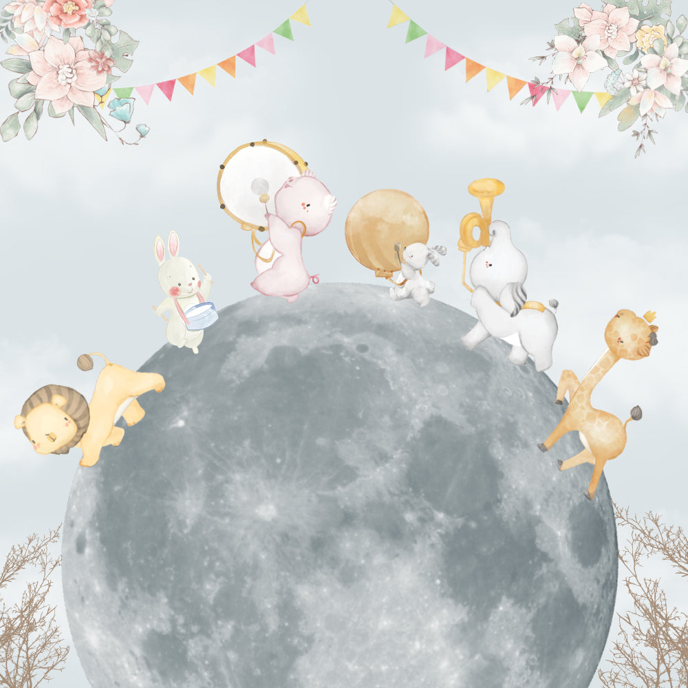 Music Party On The Moon Wallpaper