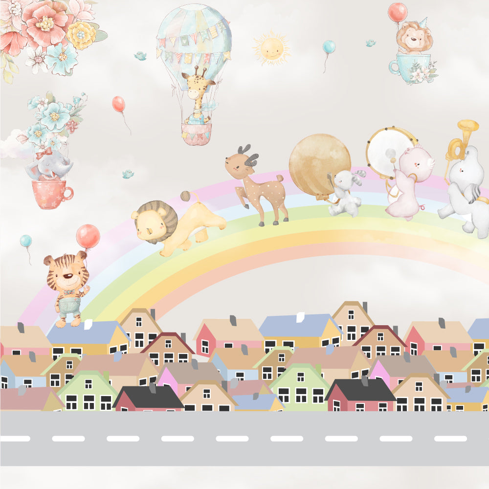Ride On Rainbow Theme Wallpaper
