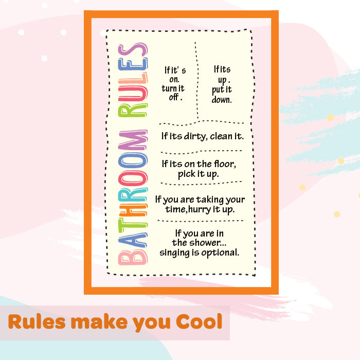 Bathroom Wall Art Frame | Rules Make You Cool