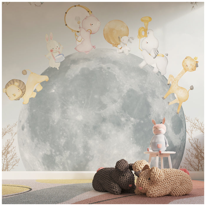 Music Party On The Moon Wallpaper