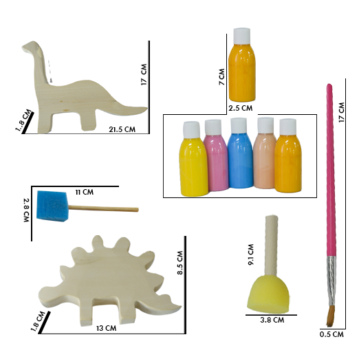 Wooden Toy Set | DIY Kit - Dino Set