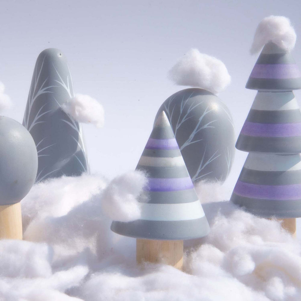 Wooden Toy Set | Wild Track - Arctic Trees