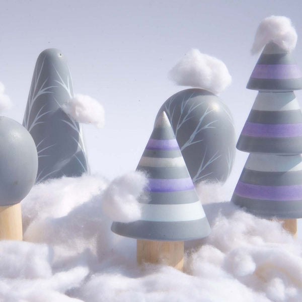 Wooden Toy Set | Wild Track - Arctic Trees