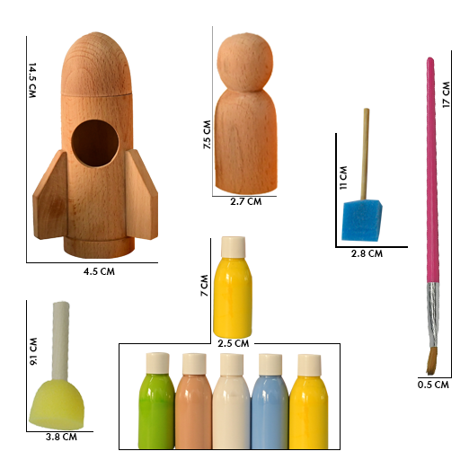 Wooden Toy Set | DIY Kit - Rocket Set