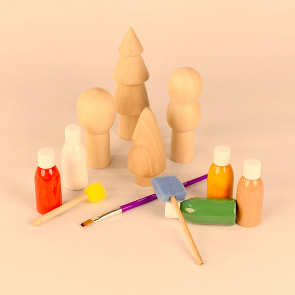 Wooden Toy Set | DIY Kit - Trees Set