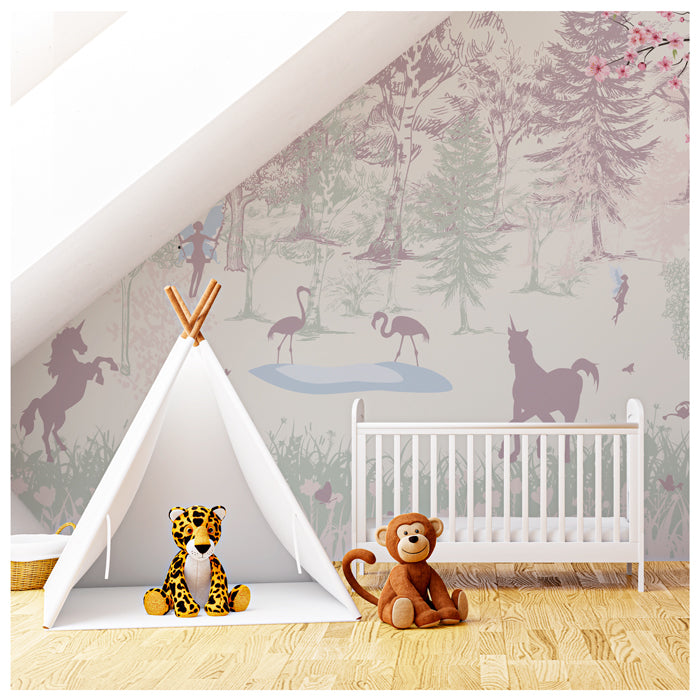 Fairy Forest Of Unicorns Theme Wallpaper