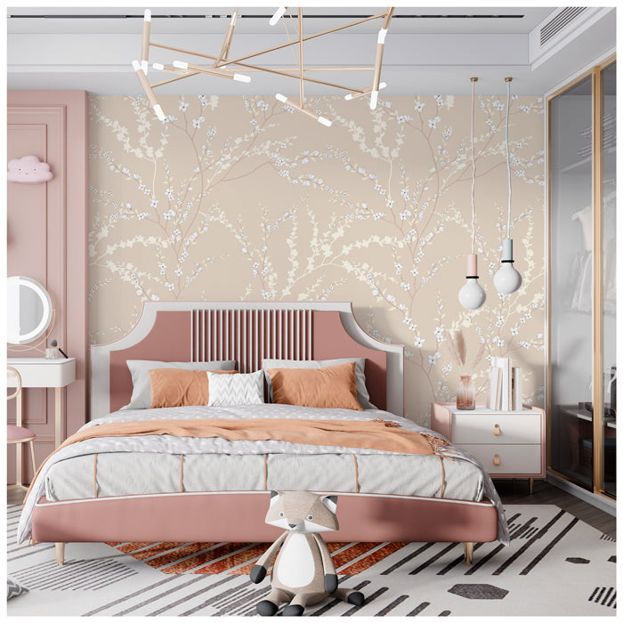 Botanical Wallpaper For Wall (Beige)