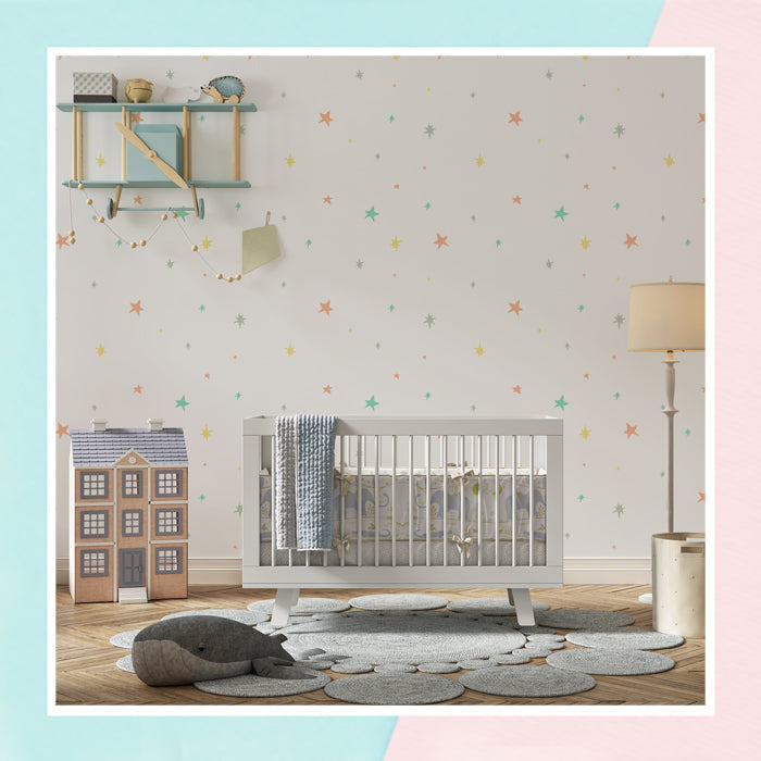 Pastel Star Pattern Wallpaper