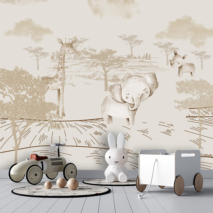 Illustration Baby Animals Wallpaper