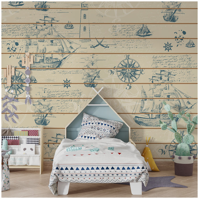 Nautical Ship Theme Wallpaper