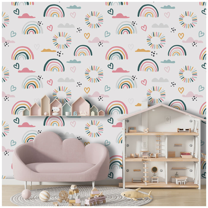 Rainbow Pattern Wallpaper
