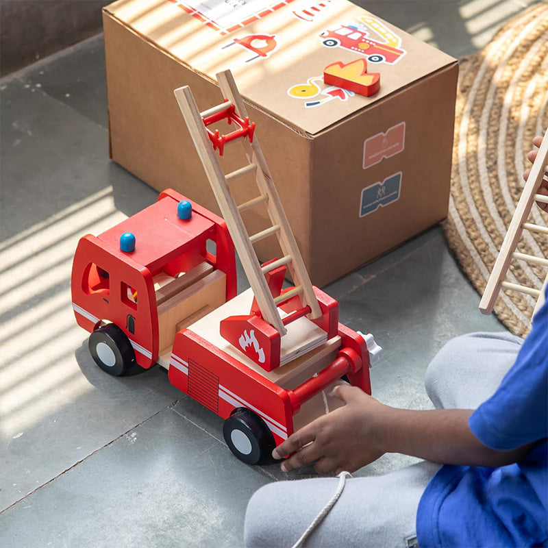 Wooden Toy Set | Fire Engine