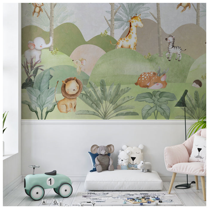 Forest Animals Wallpaper for Kids Room