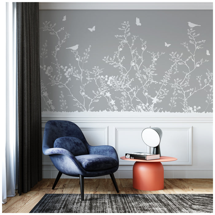 Botanical Flower Theme Wallpaper