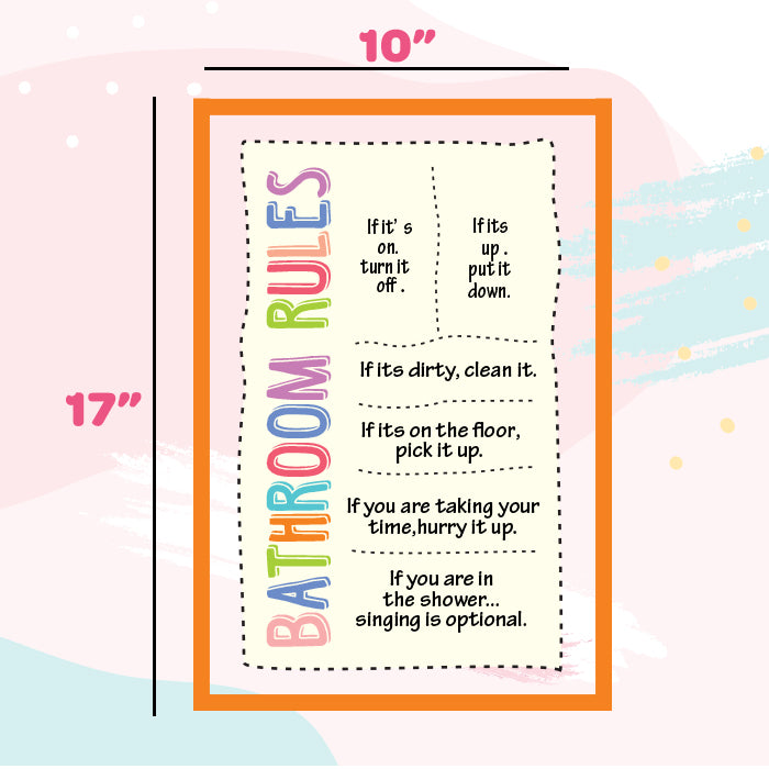 Bathroom Wall Art Frame | Rules Make You Cool