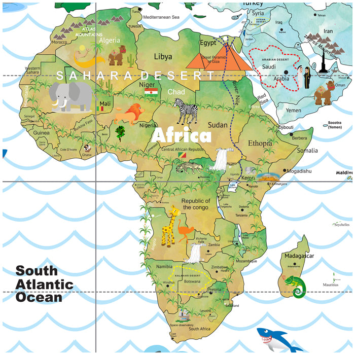 Watercolor World Map Wallpaper