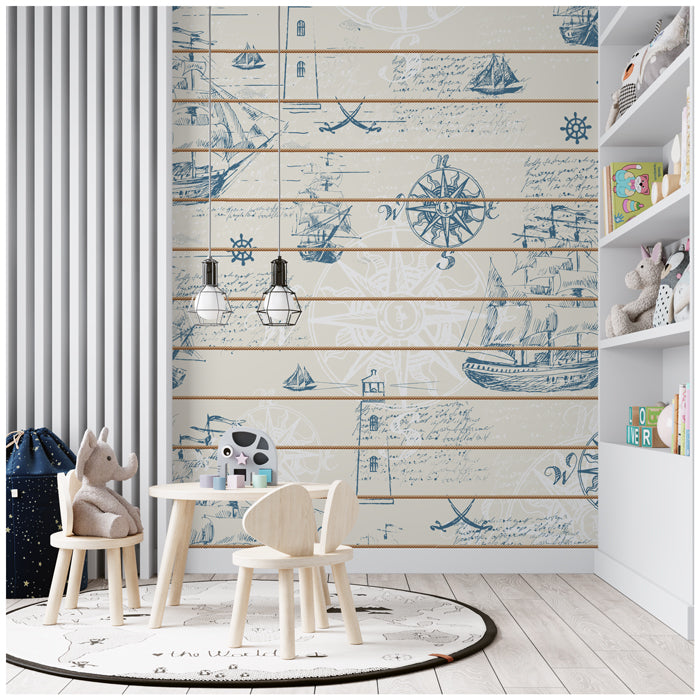 Nautical Ship Theme Wallpaper