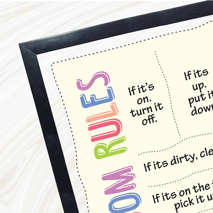 Bathroom Wall Art Frame | Rules Make You Cool