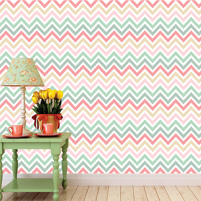 Pastel Chevrons Wallpaper