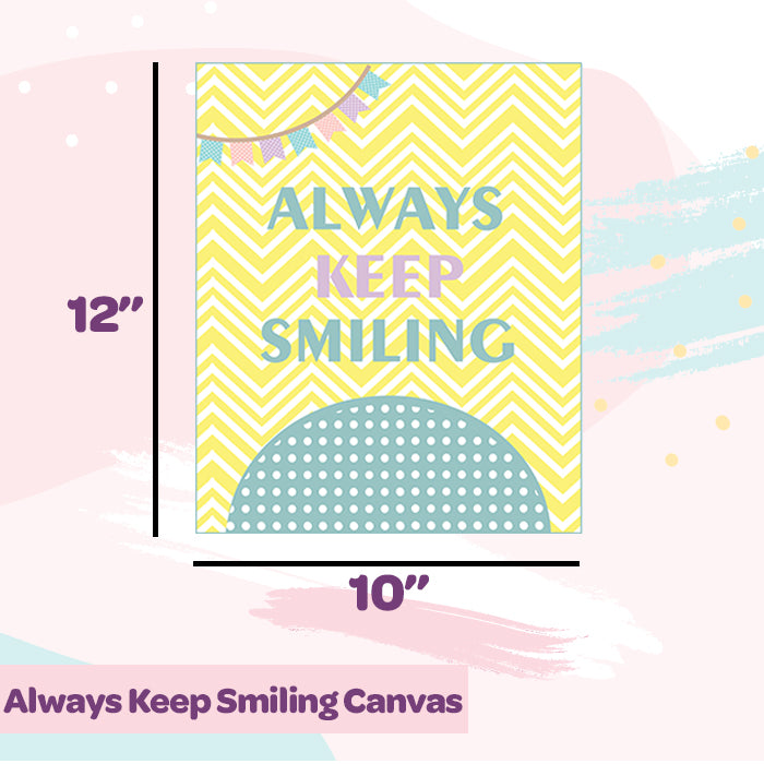Canvas Wall Art Frame | Keep Smiling