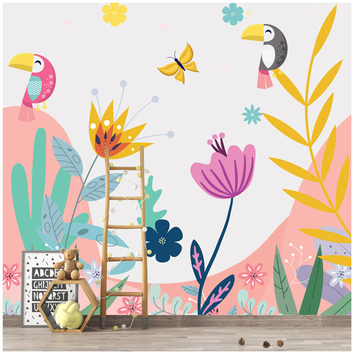 Tropical Birds Theme Wallpaper