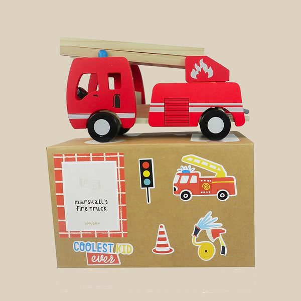 Wooden Toy Set | Fire Engine