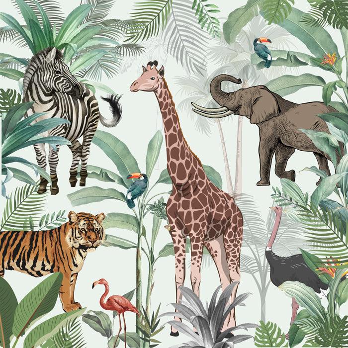 Tropical Animals Wallpaper For Wall