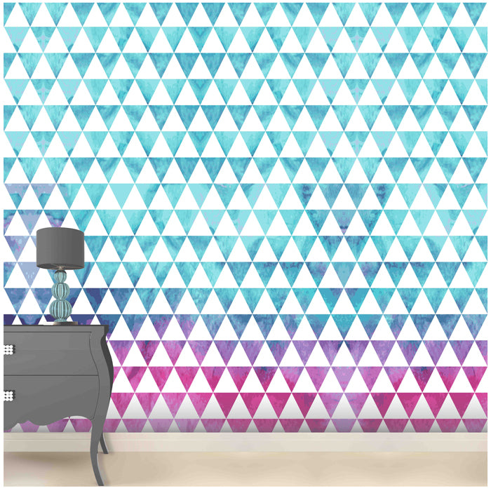 Watercolor Triangle Pattern Wallpaper