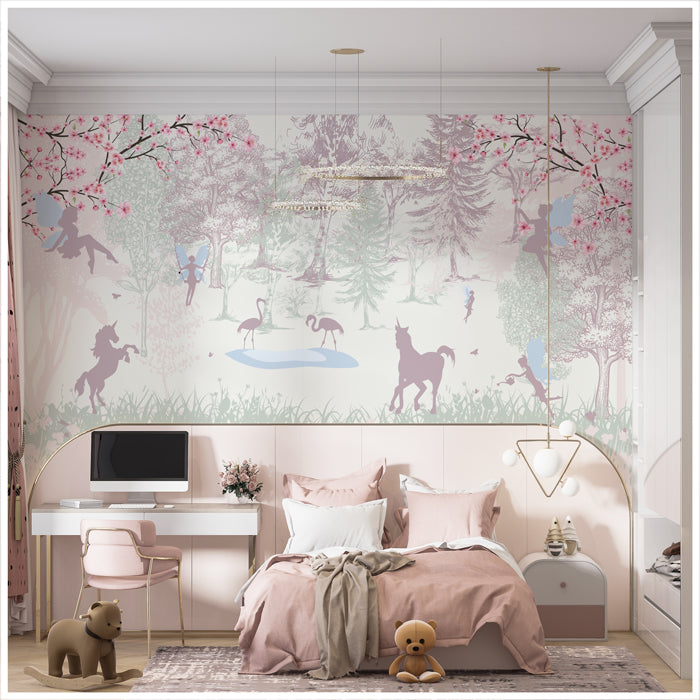 Fairy Forest Of Unicorns Theme Wallpaper