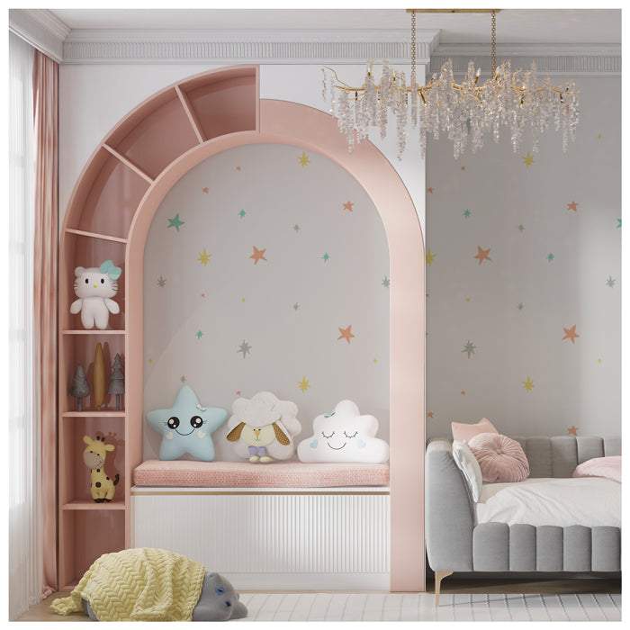 Pastel Star Pattern Wallpaper