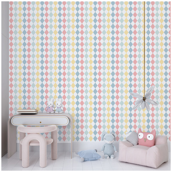 Harlequin Seamless Pattern Wallpaper