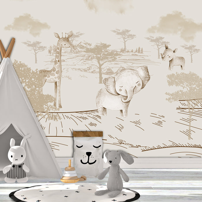 Illustration Baby Animals Wallpaper