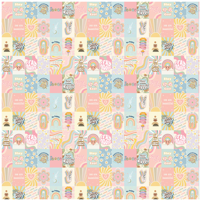 70s Retro Collage Wallpaper For Wall