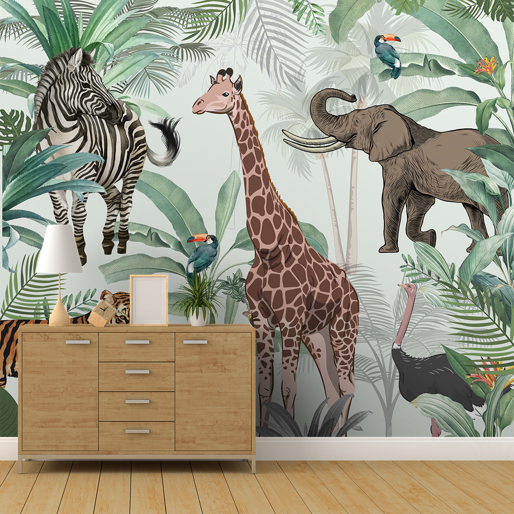 Tropical Animals Wallpaper For Wall