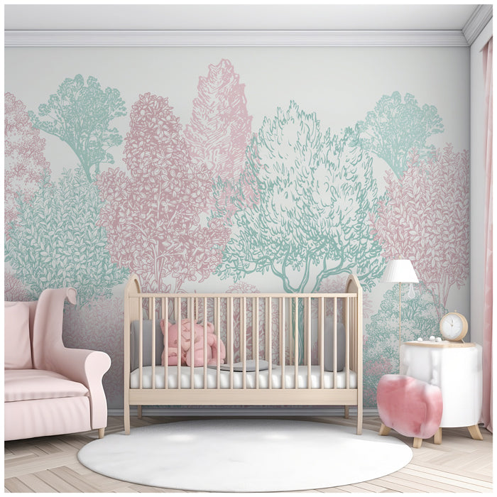 BELLEWOOD Illustration Tree Wallpaper