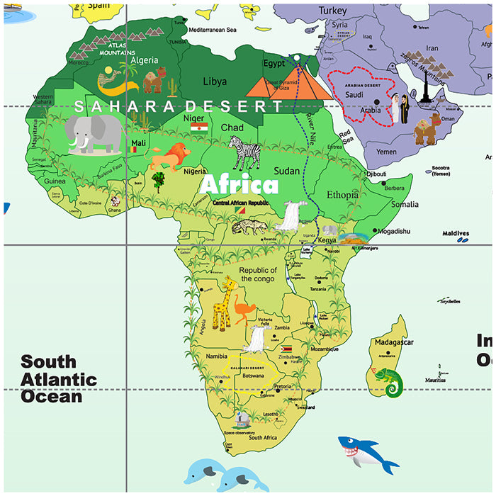 Watercolor Background World Map Wallpaper